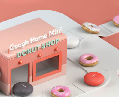 Google Home mini donut shop